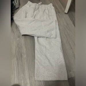 women's Light Gray Drawstring Sweatpants - Casual Comfort